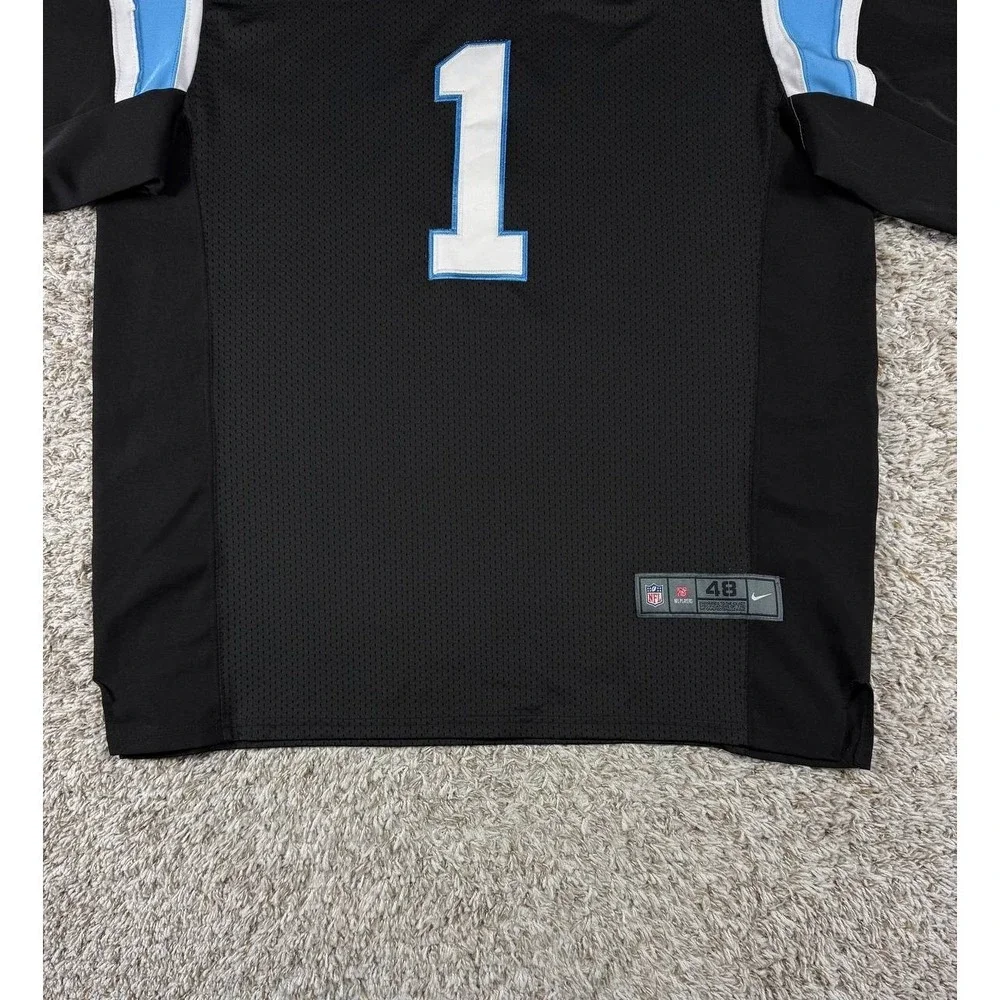 Carolina Panthers Jersey Men's Size 48 Black NFL Cam Newton 1 Nike On Field